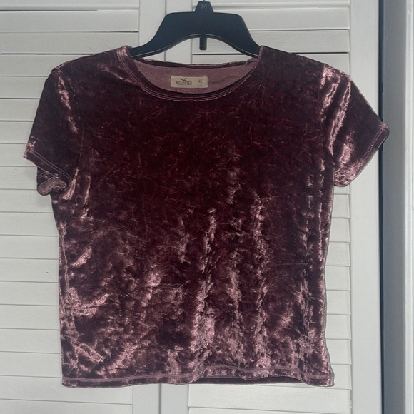 Hollister Tops - XS faux velvet T-Shirt from Hollister. Purple